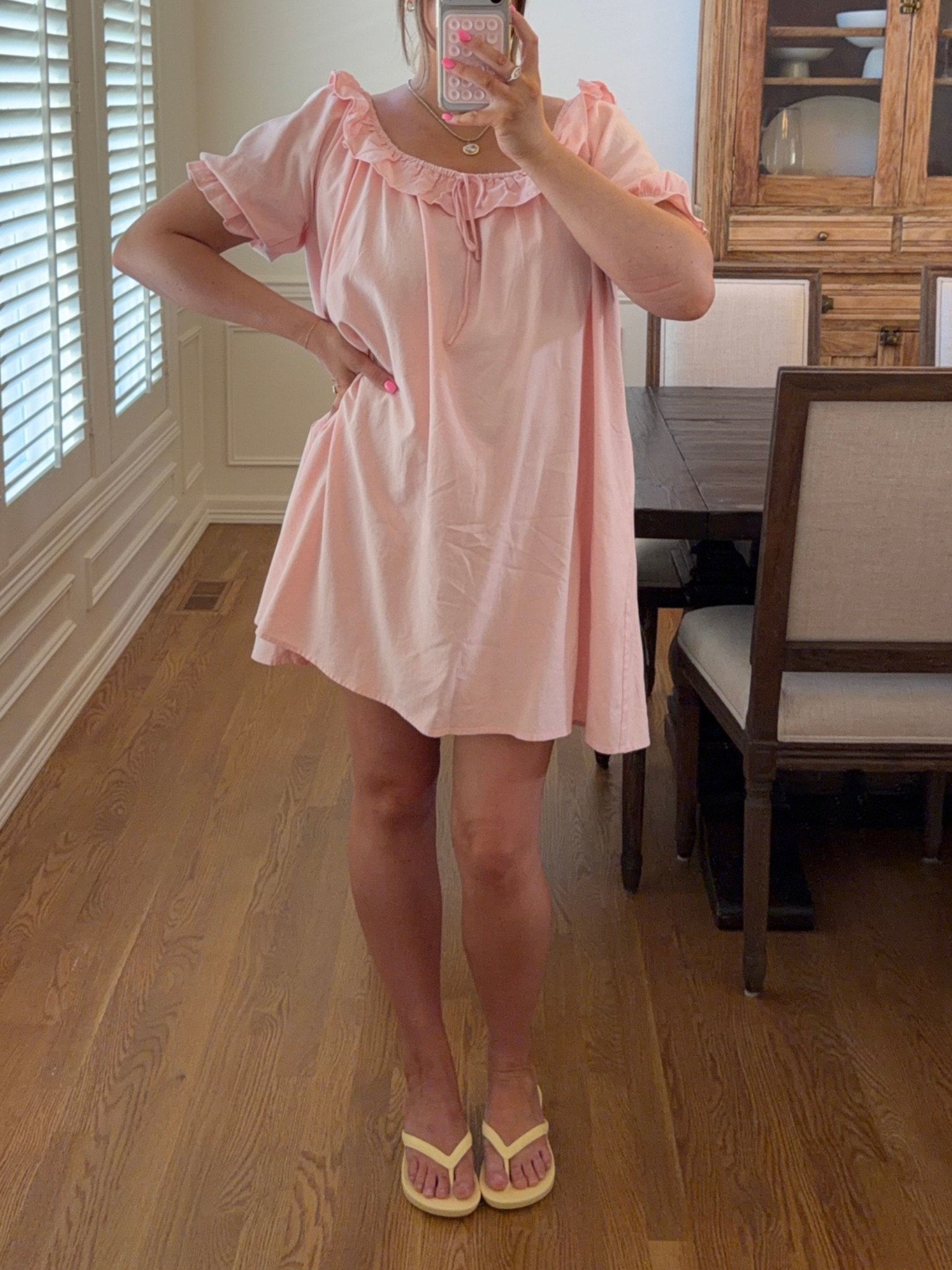 Perfect pink summer dress - Runs large size M! I’m 5’ 5” perfect length

#pinkdress #cottondress #summerdress #bresheppard #flipflops #archies

#LTKootd #LTKgrwm