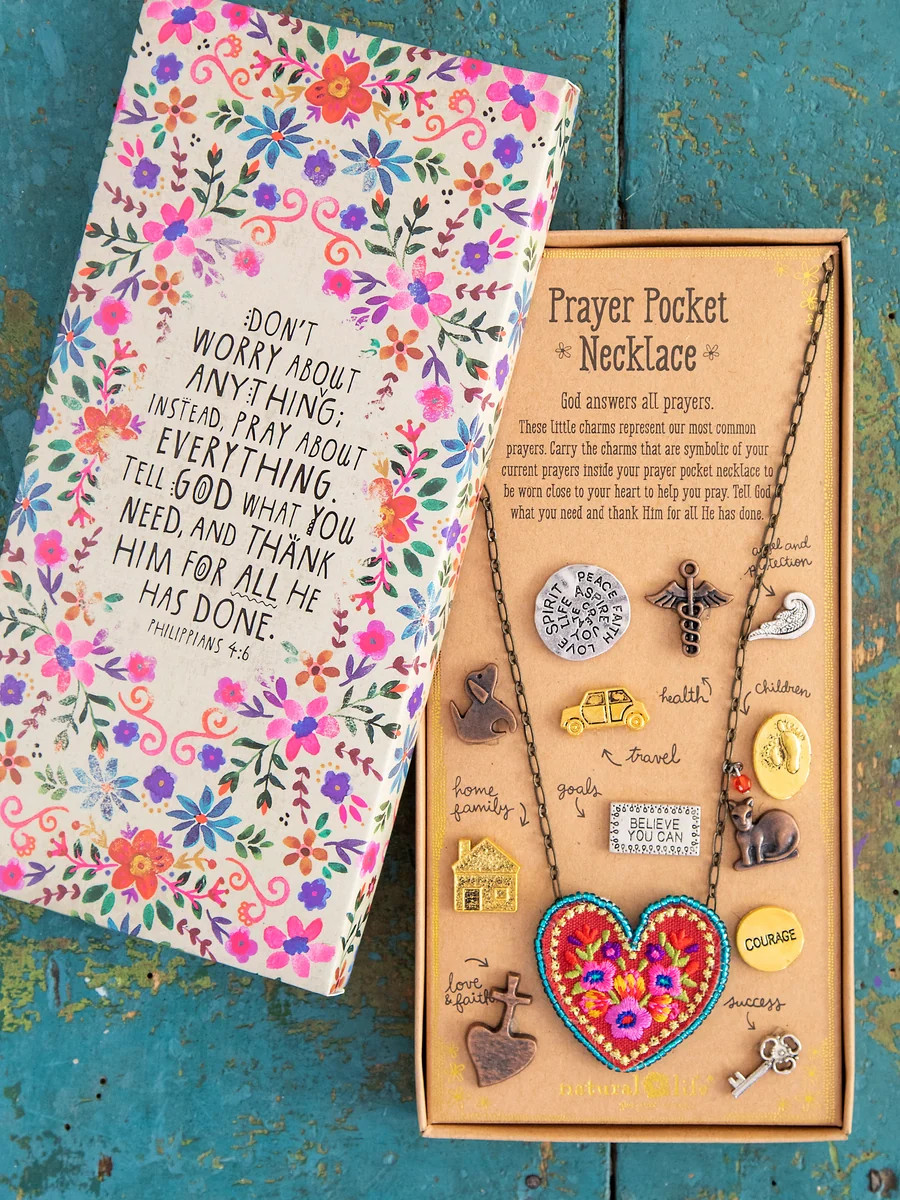 Prayer Pocket Charm Necklace - Heart | Natural Life