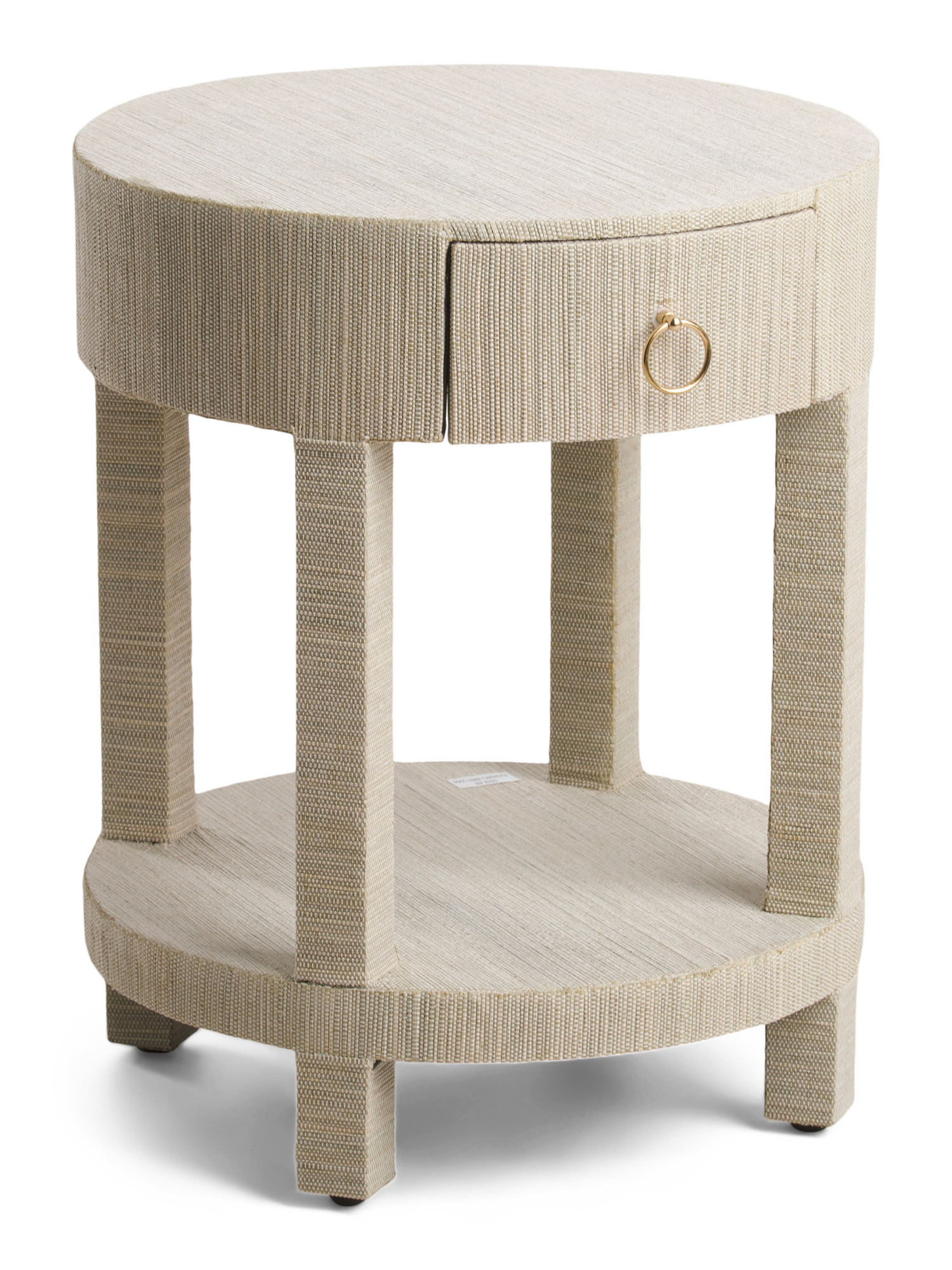 Rounded Raffia Side Table | TJ Maxx