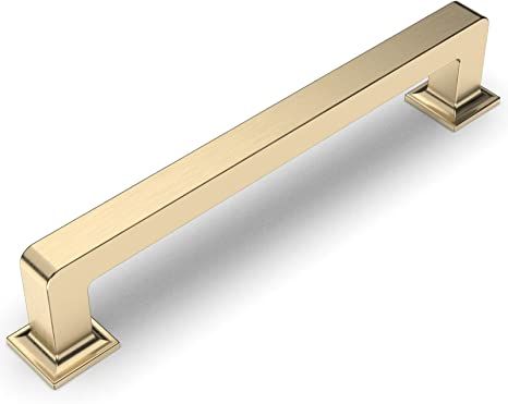 Amerdeco 10 Pack Brushed Brass Cabinet Pulls 5 Inch(128MM) Hole Centers Kitchen Cabinet Handles C... | Amazon (US)