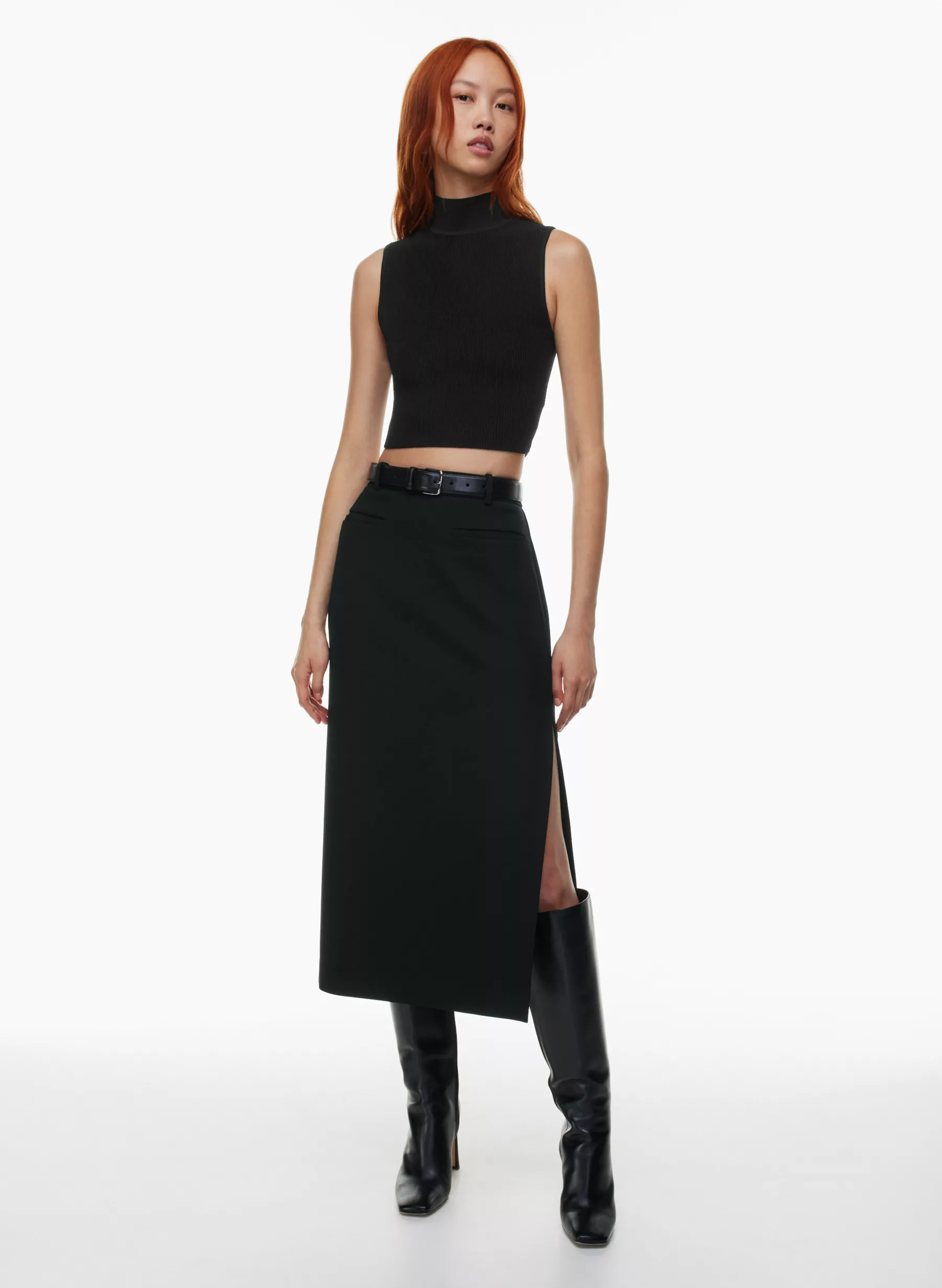 SCULPT KNIT MOCKNECK TANK | Aritzia