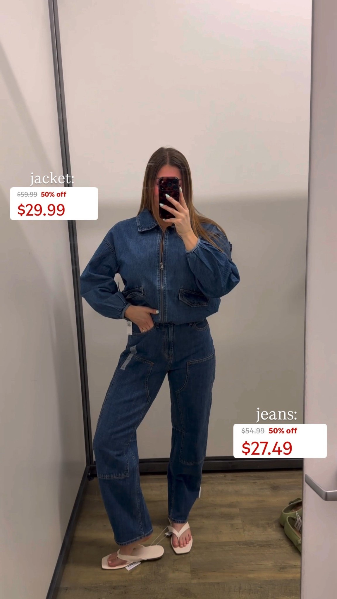 cutest canadian tuxedo 50% off!!! jacket has cinch waist so can be more fitted or relaxed. love the detailings on the jeans. i sized down one in jacket. jeans fit true to size

#LTKSaleAlert #LTKSeasonal #LTKootd
