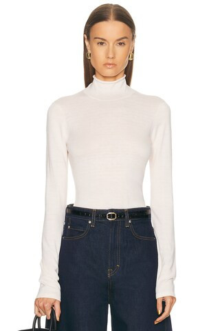 EAVES Maxine Turtleneck Sweater in White | FWRD 