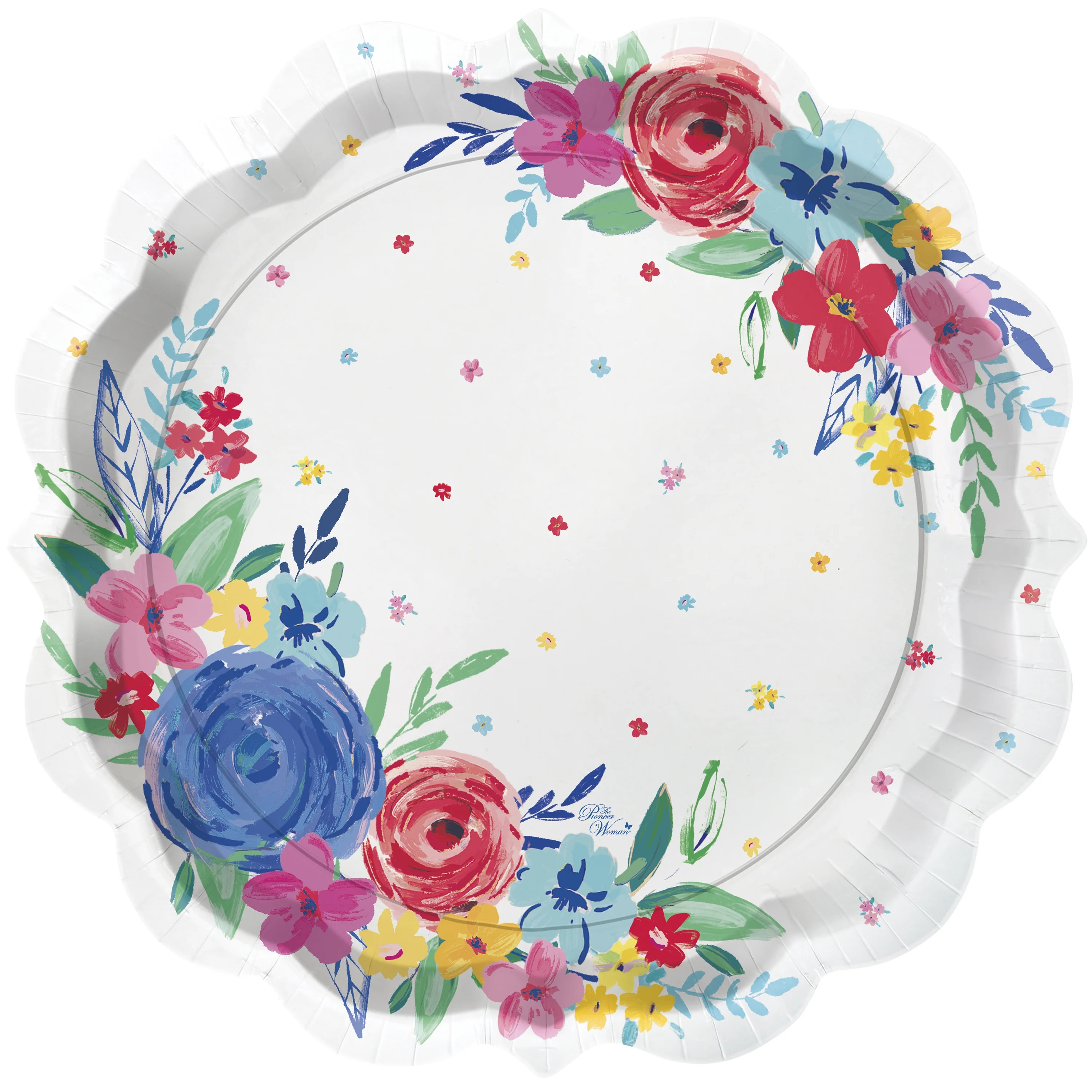 The Pioneer Woman Floral Blue Paper Dinner Plates, 11.5in, 8ct | Walmart (US)