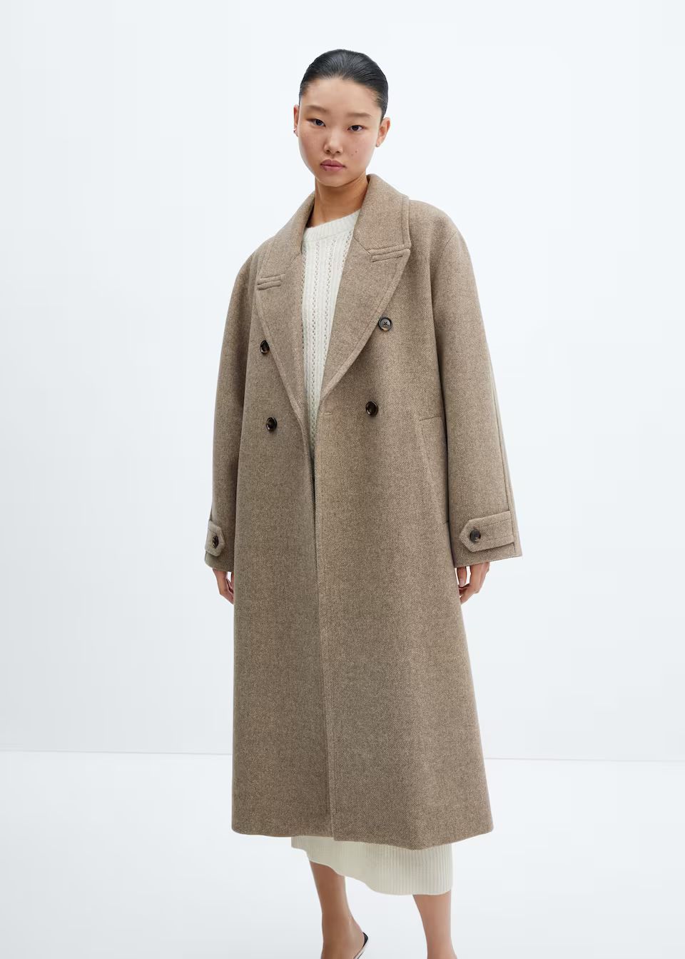 Oversize wool coat -  Women | Mango USA | MANGO (US)