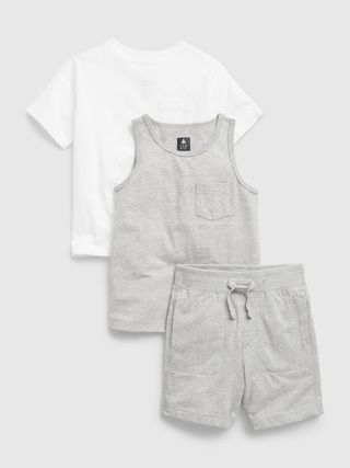 Toddler 100% Organic Cotton Mix and Match Three-Piece Outfit Set | Gap (US)