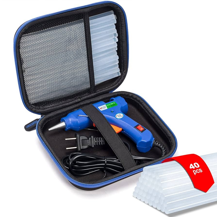 Hot Glue Gun Kit, 40 Glue Sticks for Mini Glue Guns with Hardshell Carrying Case for School Craft... | Amazon (US)