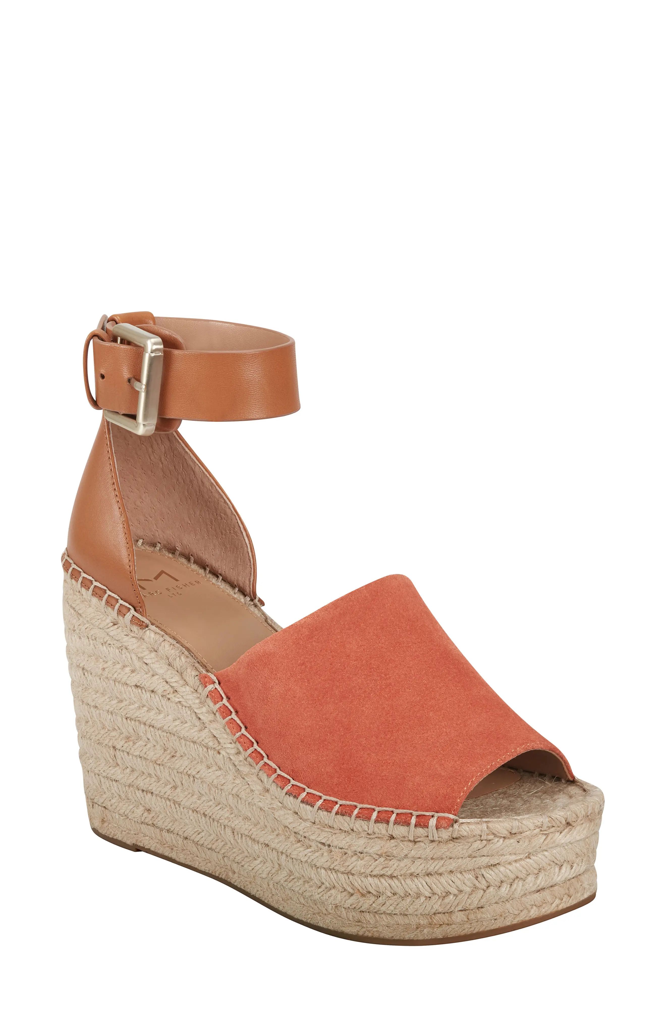 Women's Marc Fisher Ltd Adalyn Espadrille Wedge Sandal, Size 5 M - Orange | Nordstrom