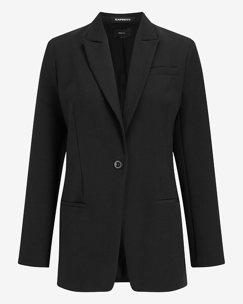 Peak lapels; Open front; 28" long | Express
