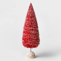 12" Decorative Sisal Bottle Brush Tree Red - Wondershop™ | Target