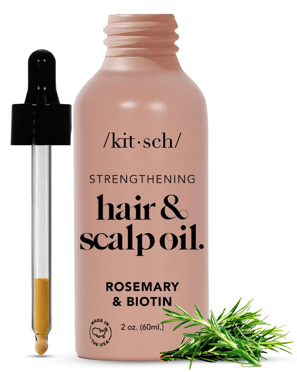 Kitsch Rosemary Oil for Hair Growth and Healthy Scalp, Pre Wash Scalp & Hair Oil Infused with Bio... | Amazon (US)