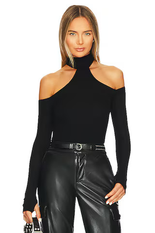 Michael Lauren Levon Mock Neck Top in Black from Revolve.com | Revolve Clothing (Global)