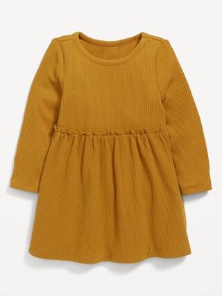 Rib-Knit Long-Sleeve Jersey Dress for Baby | Old Navy (US)