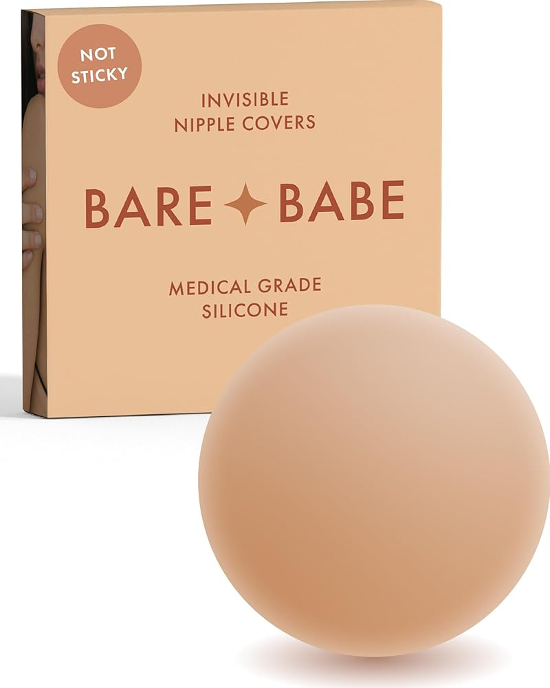 Grippy Not Sticky Nipple Covers - Cakes Reusable Non Adhesive Nipple Pasties for Women - Silicone... | Amazon (US)
