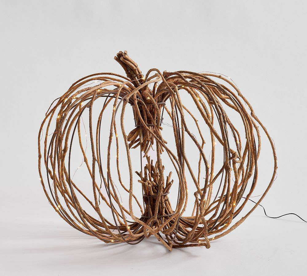 Lit Natural Pumpkin | Pottery Barn (US)