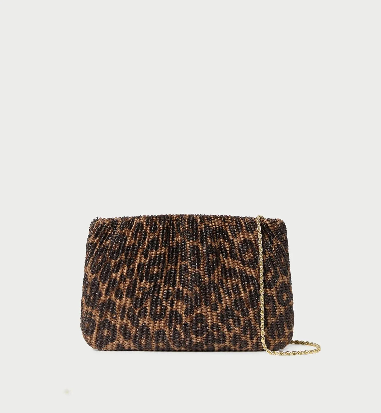 Women's Serena Leopard Woven Clutch | Shop Simon