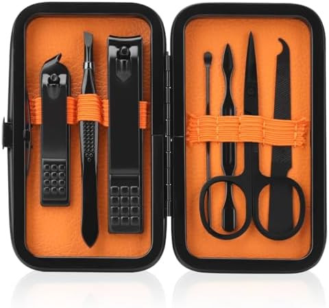 Manicure Set Men Nail Clipper Set Personal Care Nail Grooming Kits Travel Nail Care Set Manicure ... | Amazon (US)
