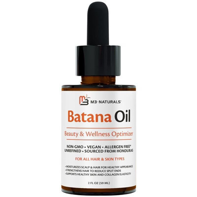 M3 Naturals Batana Oil, Unrefined Batana Oil for Healthy Skin & Collagen Production, Moisturizes Scalp & Promotes Hair Strength, 2 fl oz | Target