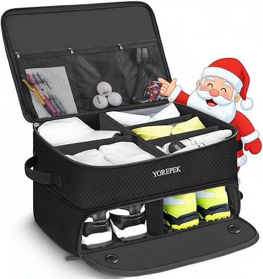 YOREPEK 2 Layer Golf Trunk Organizer, Golf Gifts for Men with Separate Ventilated Compartment for... | Amazon (US)
