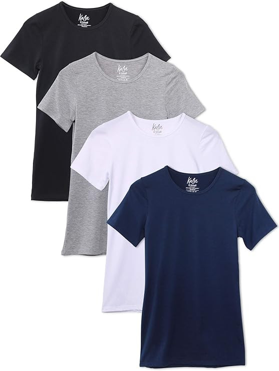 Kalon Women's 4-Pack Crewneck T-Shirt Base Layer | Amazon (US)