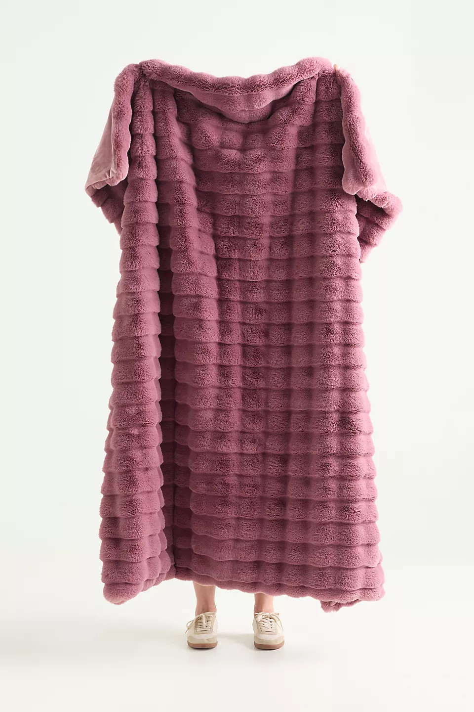 Sophie Scallop Carved Faux-Fur Throw | Anthropologie (US)