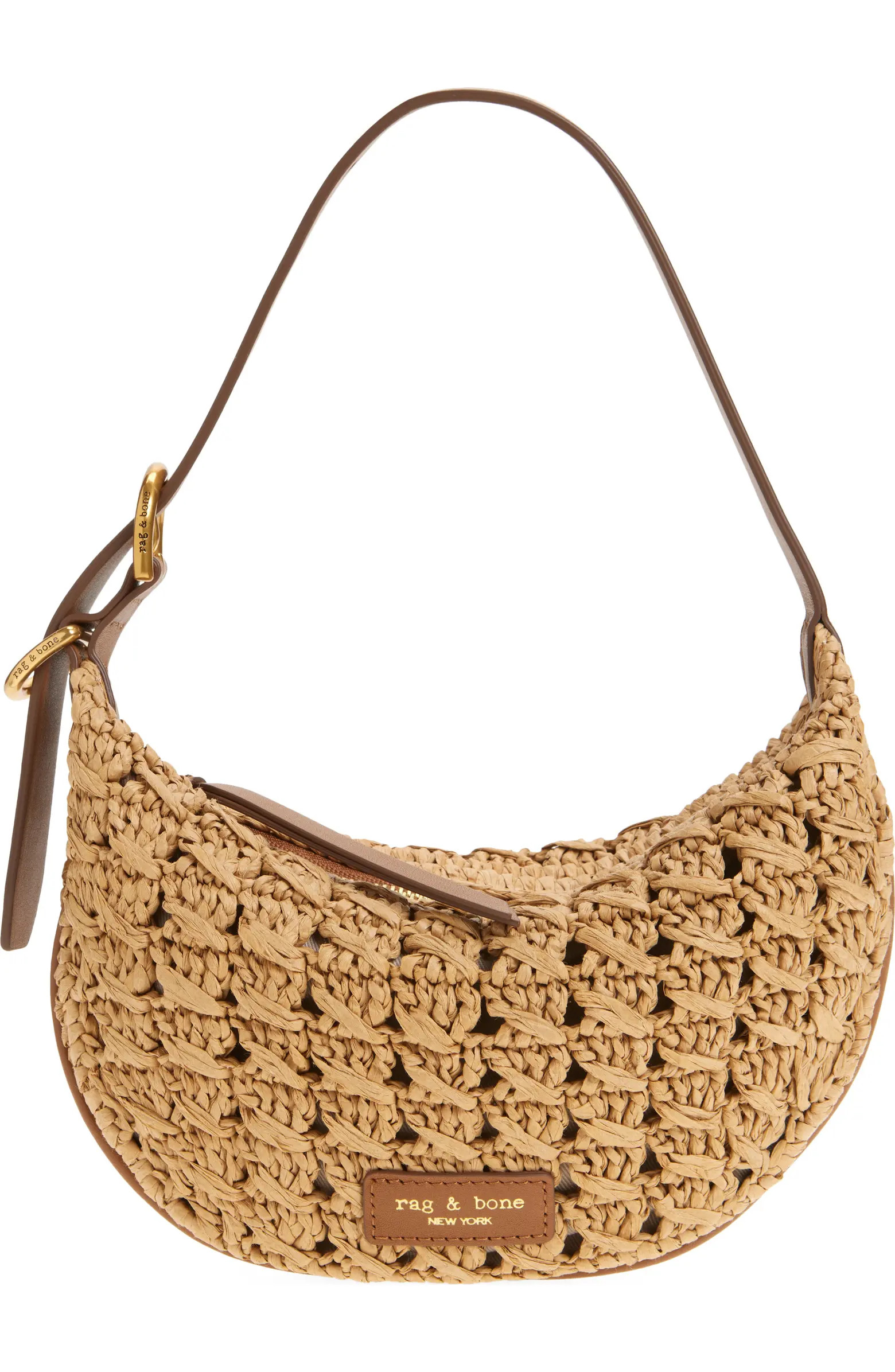 rag & bone Small Mercer Woven Straw Hobo Bag | Nordstrom | Nordstrom