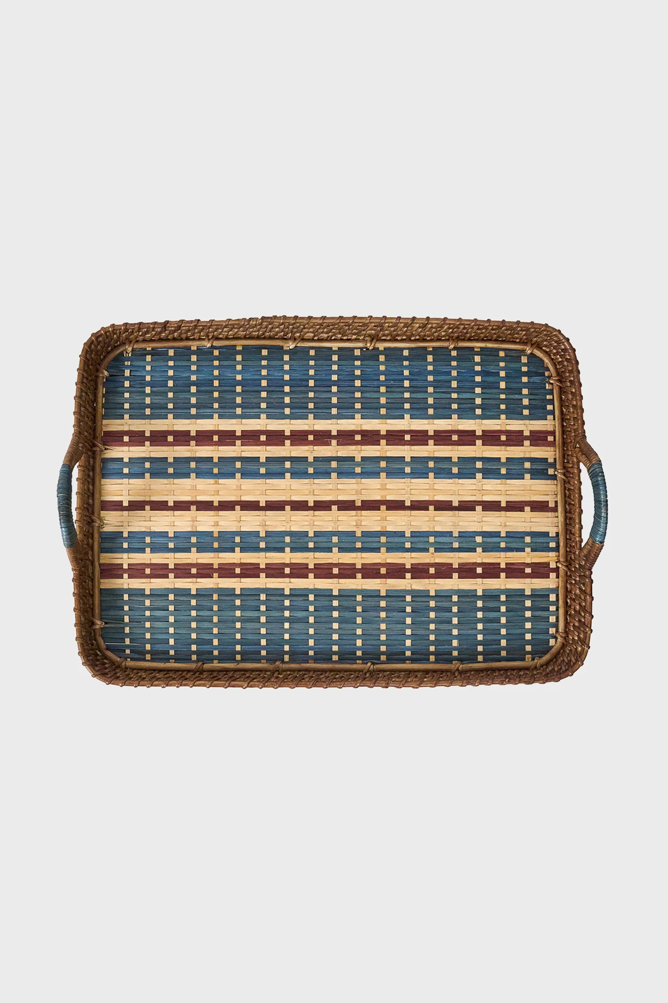 Navy Danish Stripe 18" Tray | Tuckernuck (US)