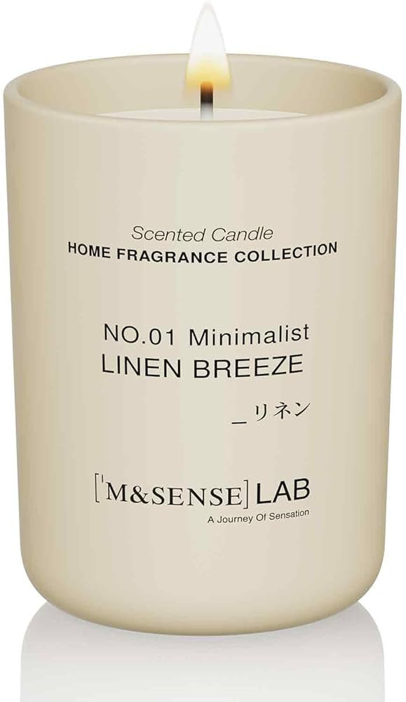 M&SENSE Duftkerzen im Glas Leinenbrise - Natursojawax Kerze 250g 50h Brenndauer, Geschenk für Fr... | Amazon (DE)