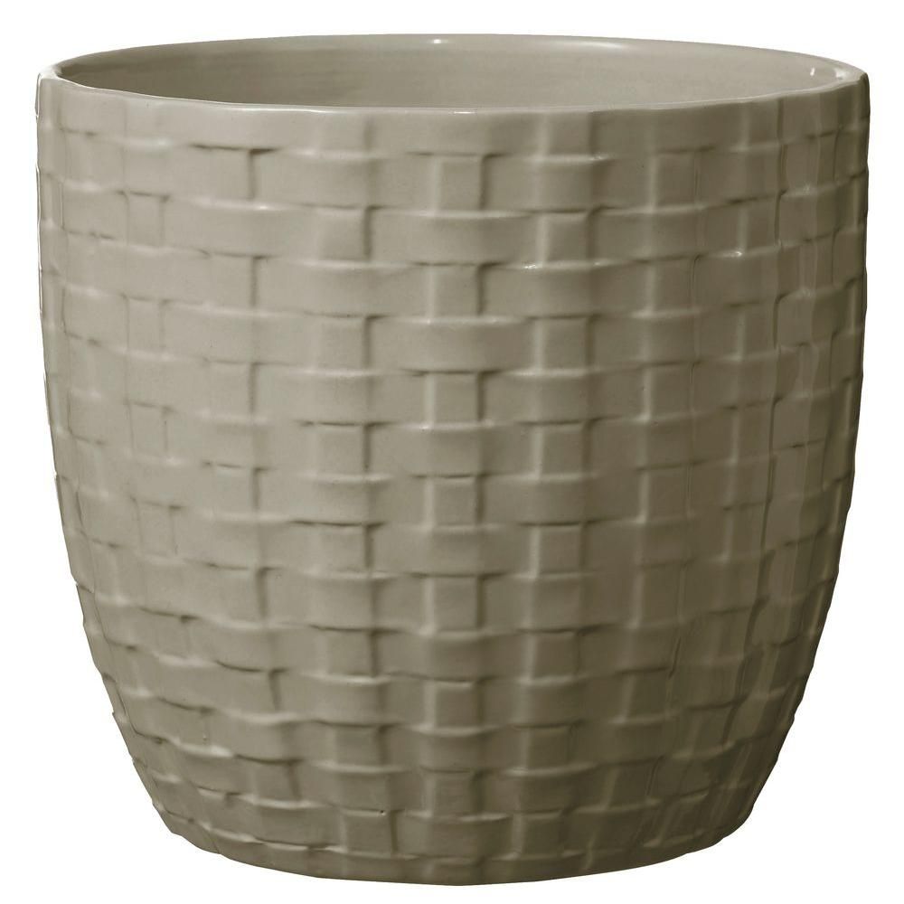 Kiruna 6 in. Dia Light Gray Ceramic Planter | The Home Depot