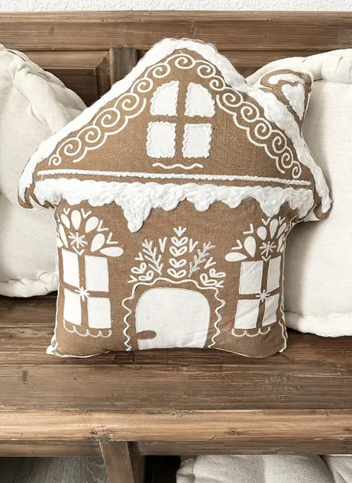Gingerbread House Holiday Accent Pillow | Antique Farm House