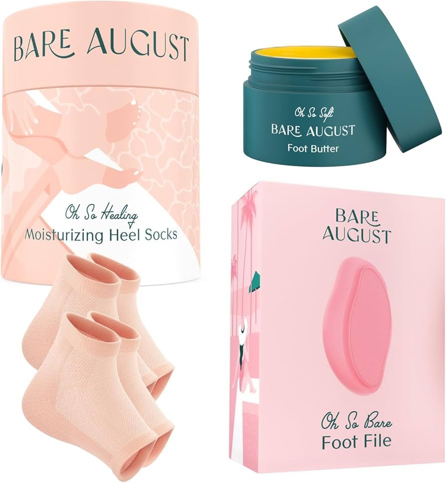Bare August Foot Repair Bundle - Foot Moisturizer and Callus Cream Softener to Repair Rough, Dry,... | Amazon (US)