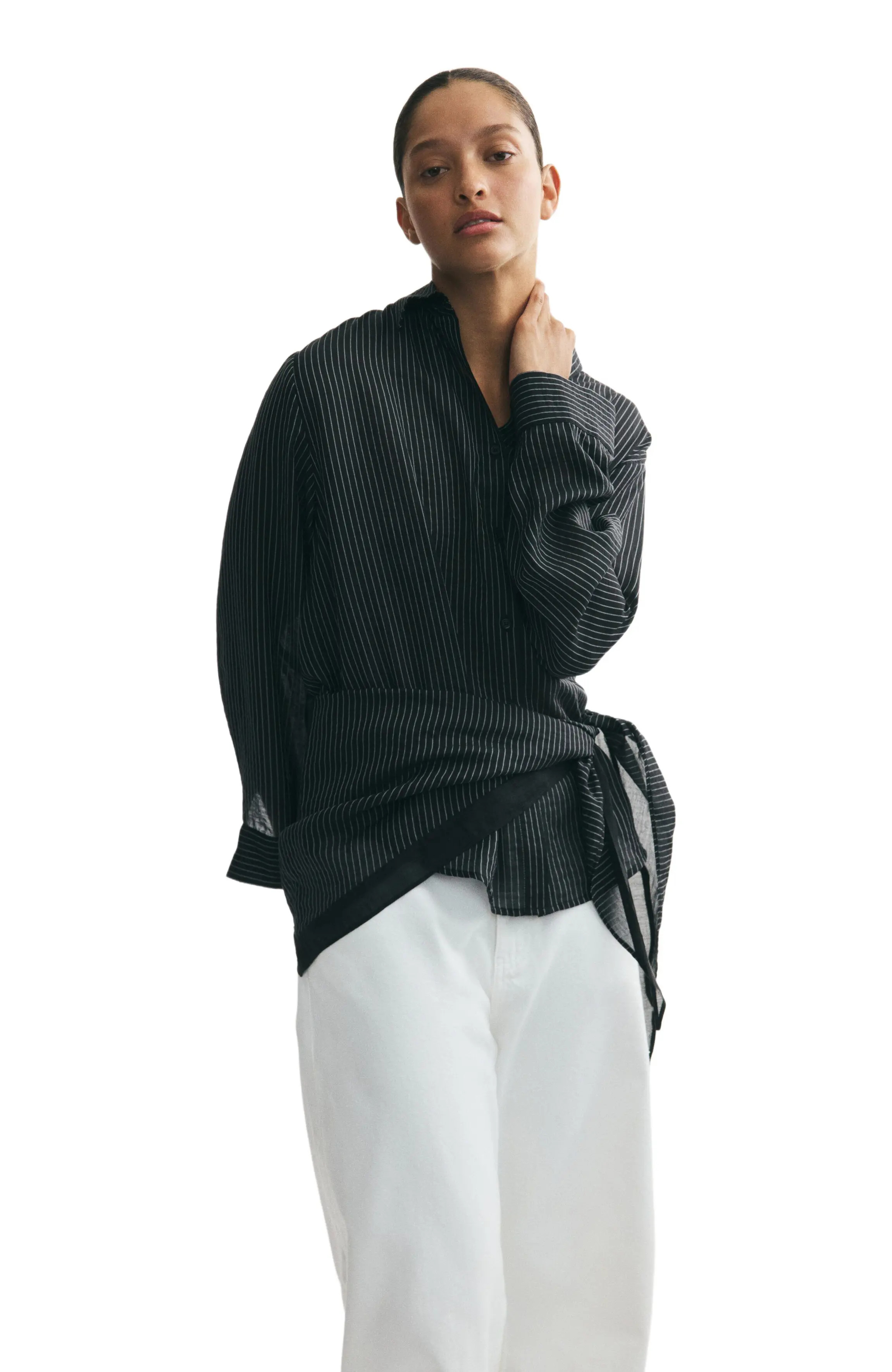 Scarf-detail Shirt (Women) | Nordstrom | Nordstrom