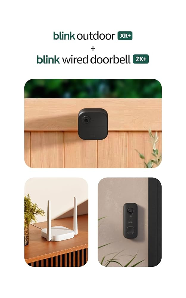 Blink Outdoor XR+ and Wired Doorbell 2K+ \u2014 Extended range wireless Outdoor 4 camera and 2K h... | Amazon (US)