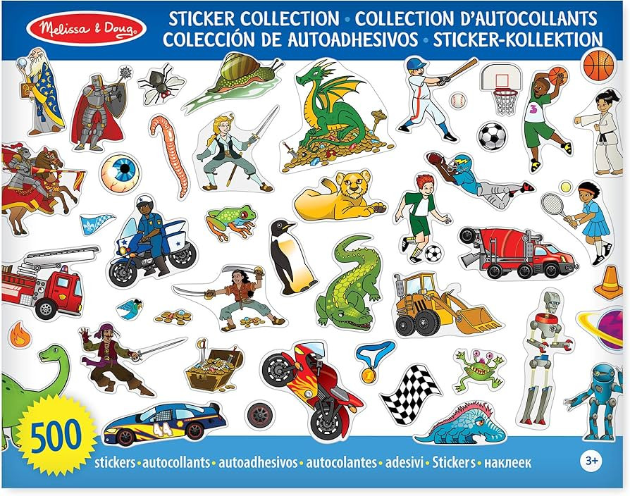 Melissa & Doug Sticker Collection Book: Dinosaurs, Vehicles, Space, and More - 500+ Stickers | St... | Amazon (CA)