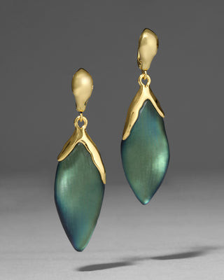 Lucite Petal Leverback Earring- Black Beetle | Alexis Bittar