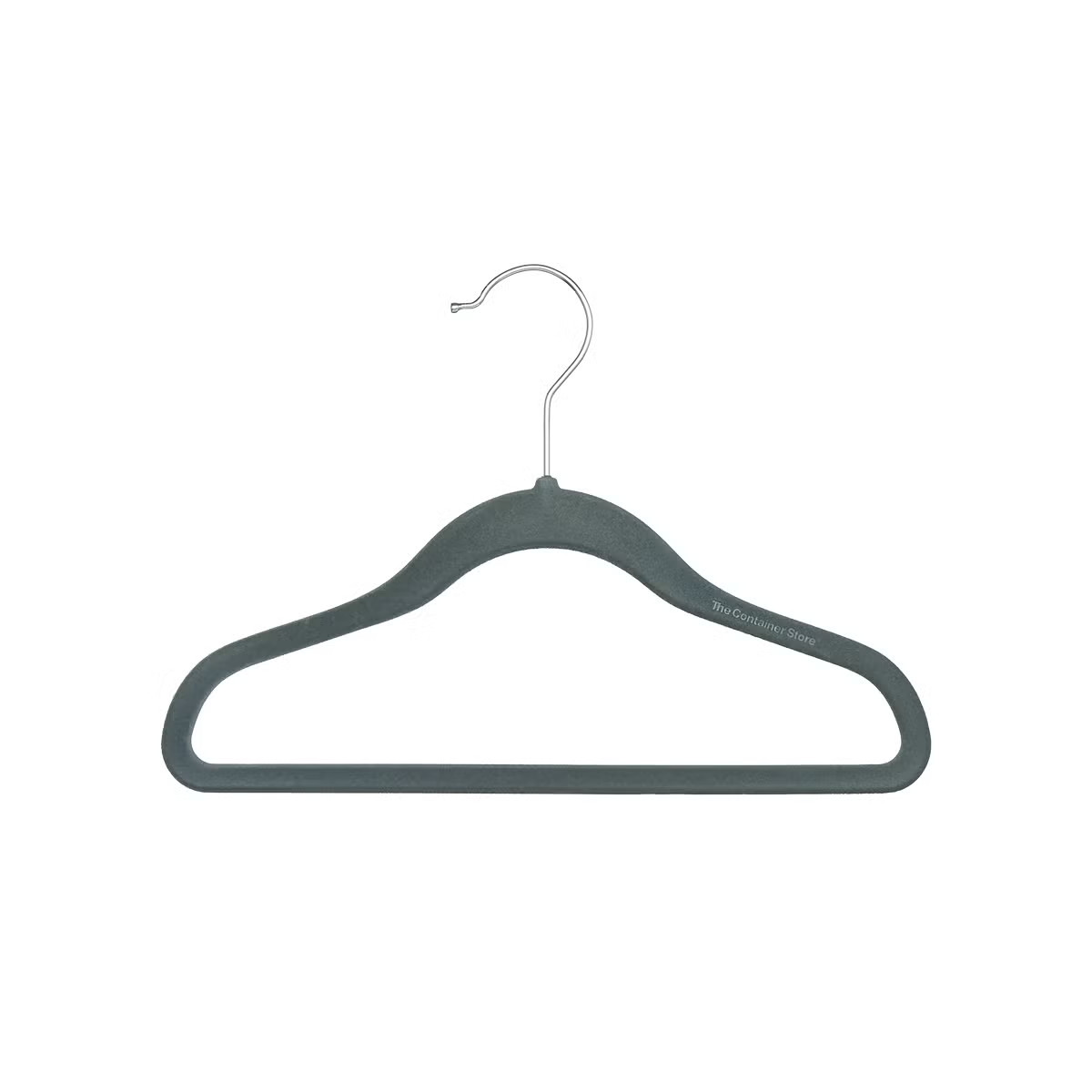 Kid's Non-Slip Velvet Hangers Slate Pkg/10 | The Container Store