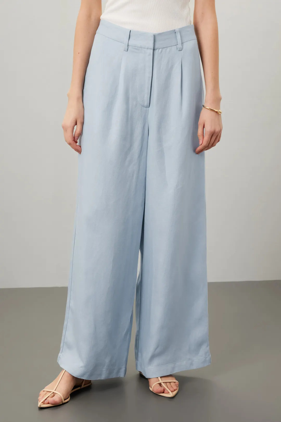 Blue Wide Leg Trousers | Rent the Runway