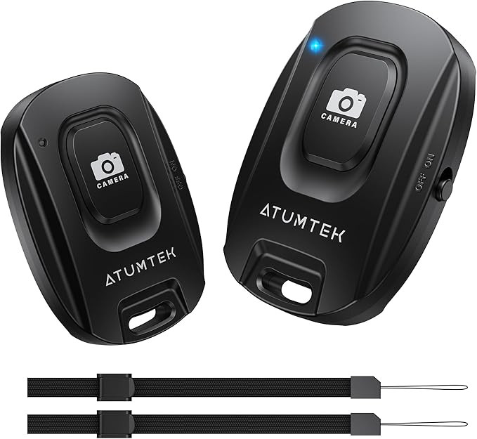 ATUMTEK Camera Remote Shutter for iPhone and Android Smartphones (2 Pack), Wireless Phone Remote ... | Amazon (UK)