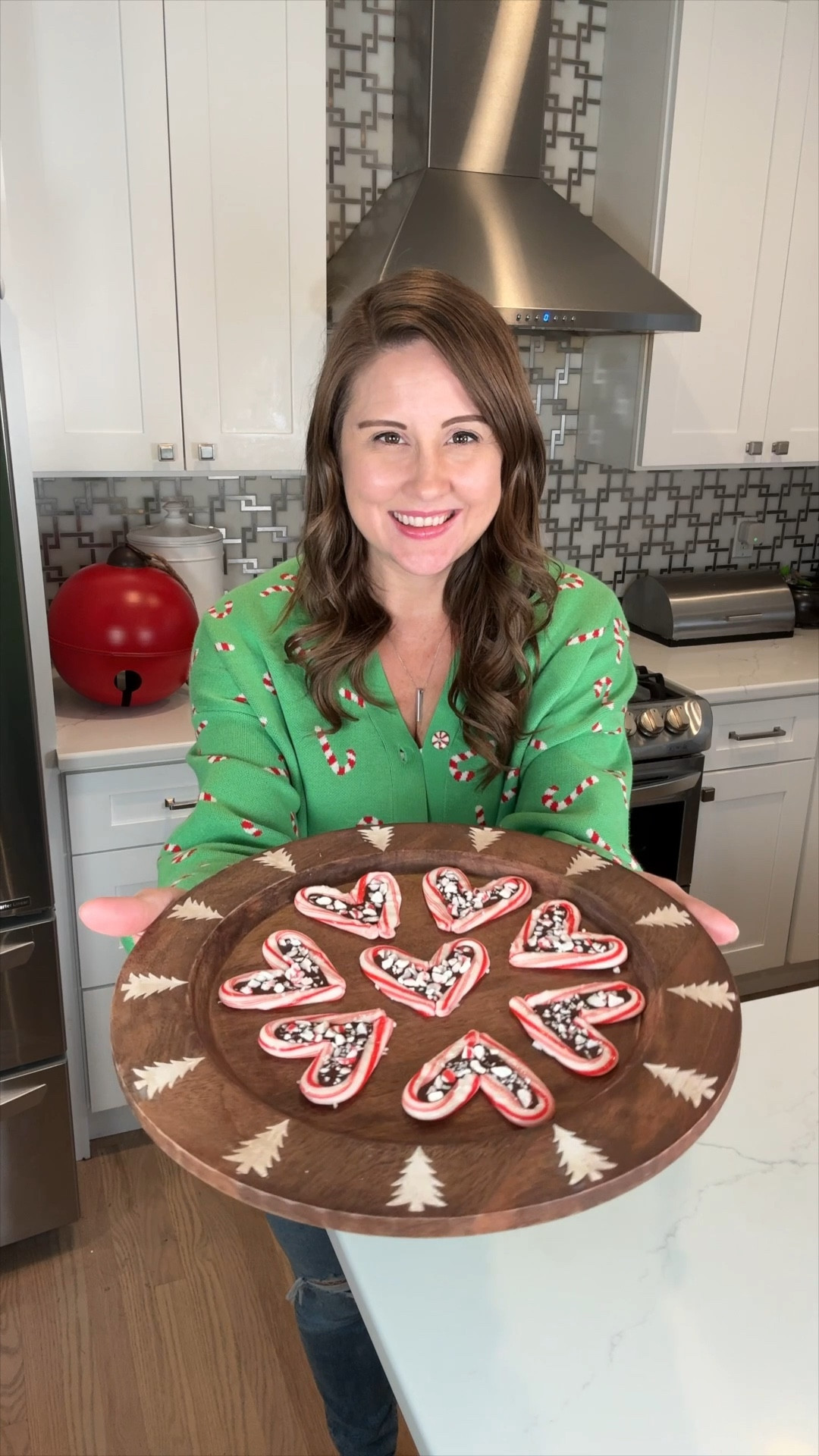 How cute are these peppermint bark candy cane hearts? ❤️🍫 They’re so easy to make and perfect for holiday gifting or festive snacking! Simply form a heart shape with 2 mini candy canes, bake until fused, then fill the center with melted dark chocolate and sprinkle with crushed candy cane bits for a sweet, minty crunch. 🎄✨ #HolidaySnacks #PeppermintBark #ChristmasDIY #LTKHoliday #HolidayTreats 

#LTKSeasonal #LTKFamily #LTKHoliday