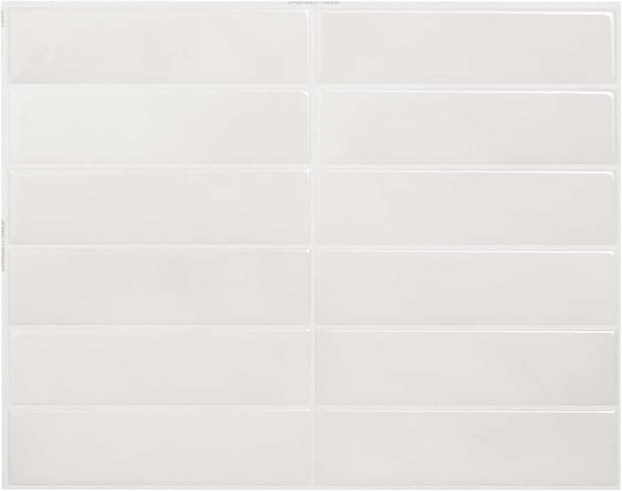 SMART TILES Peel and Stick Backsplash - 5 Sheets of 11.43" x 9" - 3D Adhesive Peel and Stick Tile... | Amazon (US)