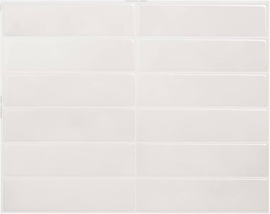 SMART TILES Peel and Stick Backsplash - 5 Sheets of 11.43" x 9" - 3D Adhesive Peel and Stick Tile... | Amazon (US)