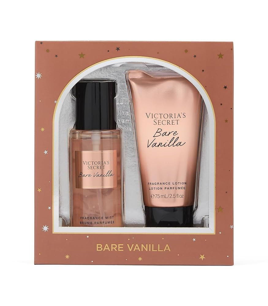 Victoria's Secret Bare Vanilla Mini Fragrance Duo Gift Set, Notes of Soft Cashmere | Amazon (US)