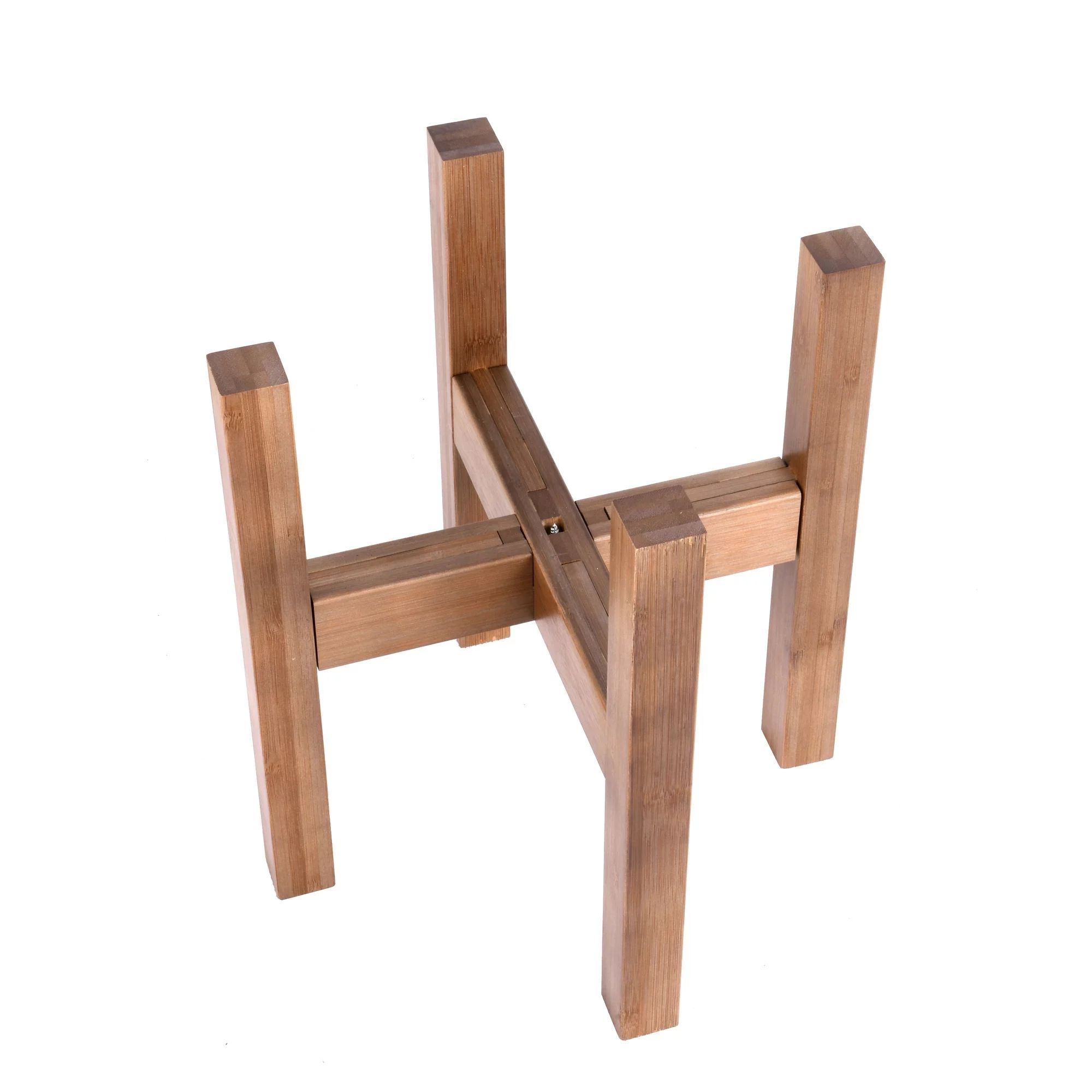 Better Homes & Gardens Polygonous Expand Brown Wood Plant Stand | Walmart (US)