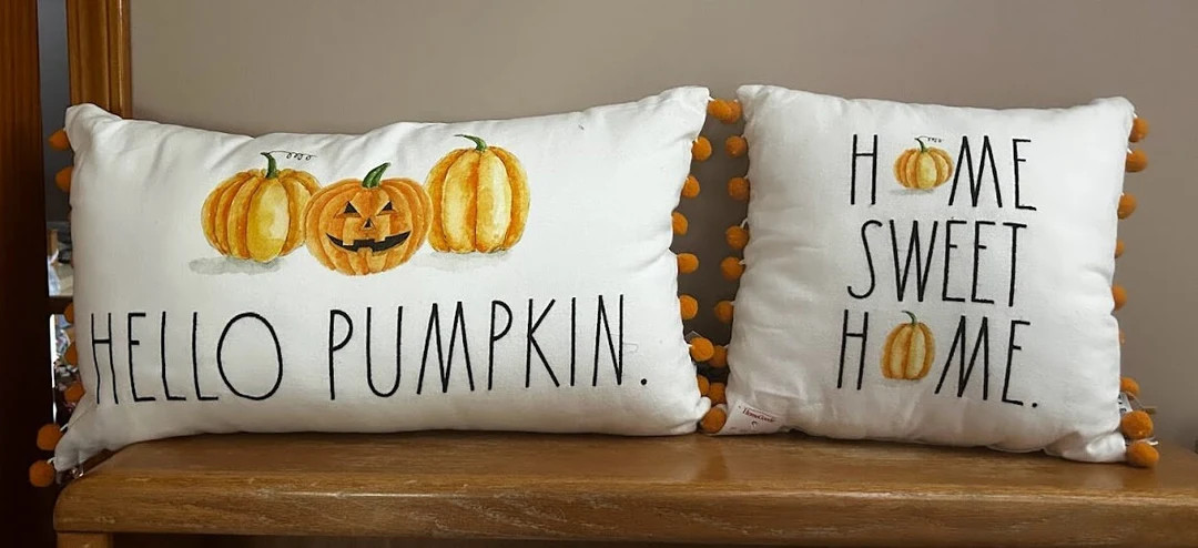 Rae Dunn Halloween Pillows Fall/autumn Decor Hello Pumpkin - Etsy | Etsy (US)