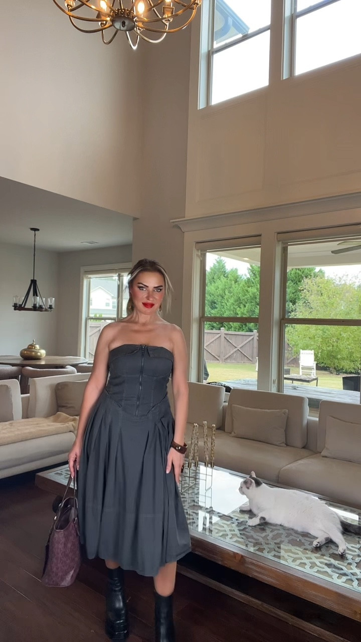 Pilcro Strapless Twofer Midi Dress

This dress made me feel like I was in a living fairy tale. Its fitted bodice, the thin belt detail at the waist, and the flounced skirt speak to the elegance of its renewal. Its dazzling navy, like a light illuminating the night, reveals the body's sports and mild molluscum ailments. The sunlight filtering through the windows further accentuates the dress's texture and delicate stitching, bringing together the warm atmosphere inside the house and the harmony of nature outside. It's difficult to describe in these silly, simple words, but every look in this dress tells a unique story💫👋

- #ChicDress
- #Elegance
- #StyleOfTheDay
- #StyleIcon
- #ClassicBeauty
- #WeddingNightStyle
- #CorsageDetail
- #BeautyAtTheHemline
- #PhotoStyle
- #FashionInspiration
- #GentleColors
- #SunshineDress
- #IndoorElegance
- #WinterSummerStyle

#LTKActive #LTKHoliday #LTKGiftGuide