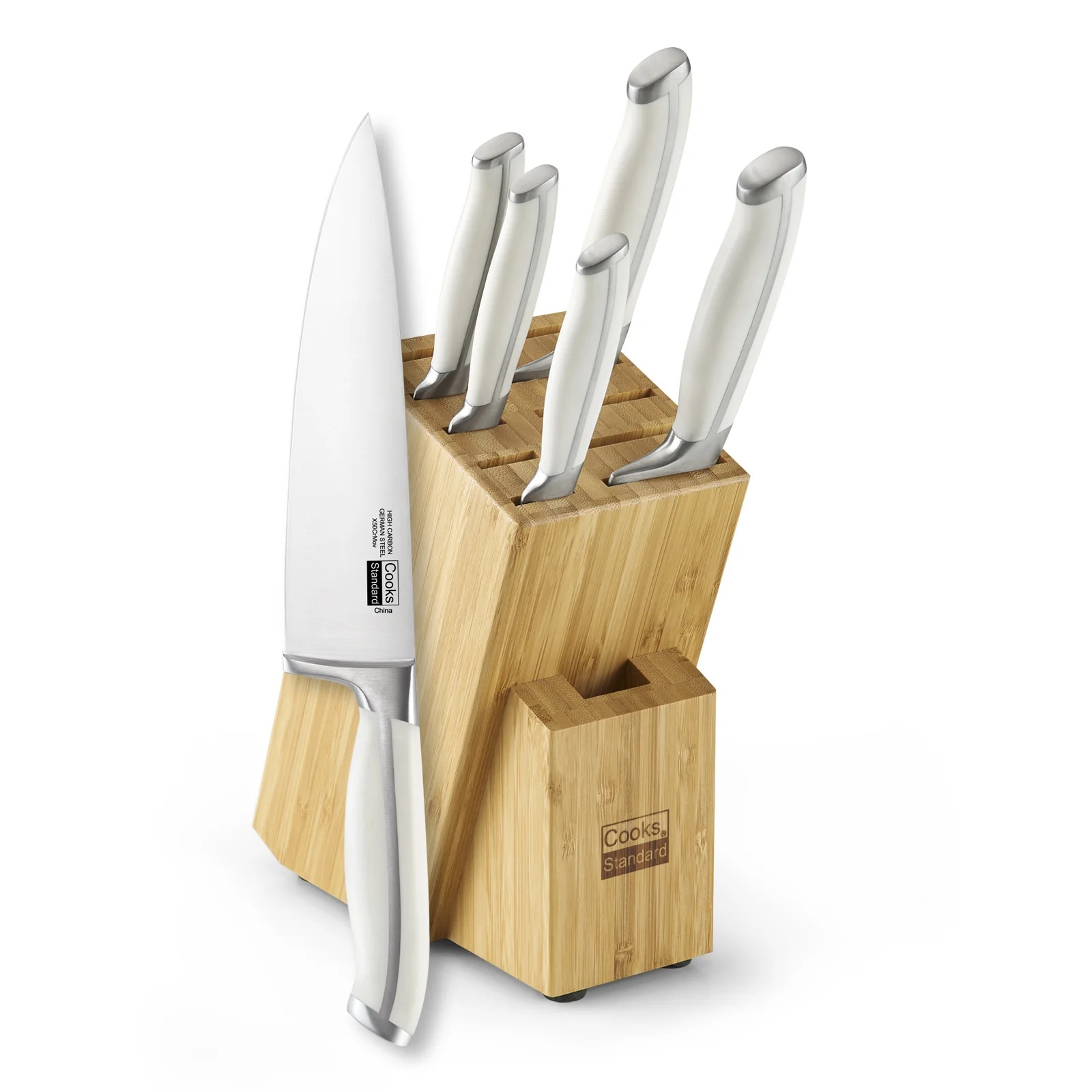 Cooks Standard Kitchen Knife Set with Block 6-Piece, Stainless Steel Forge High Carbon German Ste... | Walmart (US)