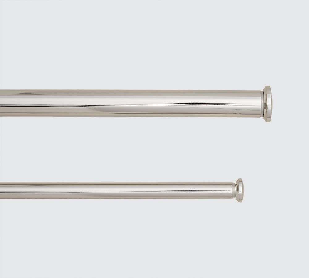 Endcap Finial, Set of 2, 1.25&amp;quot; diam., Polished Nickel | Pottery Barn (US)