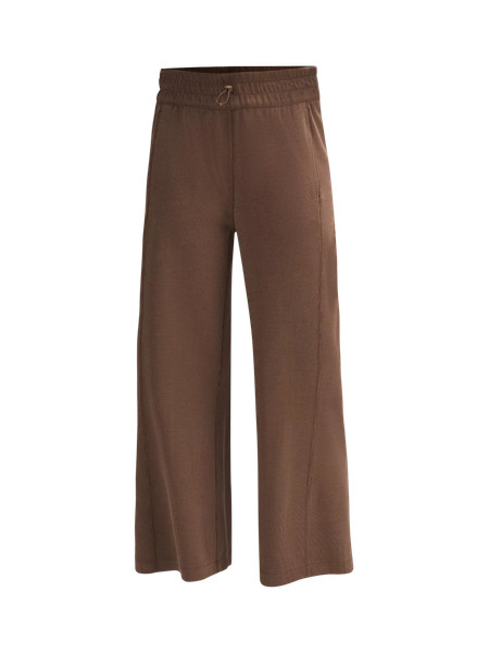 Ribbed Softstreme Mid-Rise Wide-Leg Cropped Pant 25" | Women's Capris | lululemon | Lululemon (US)