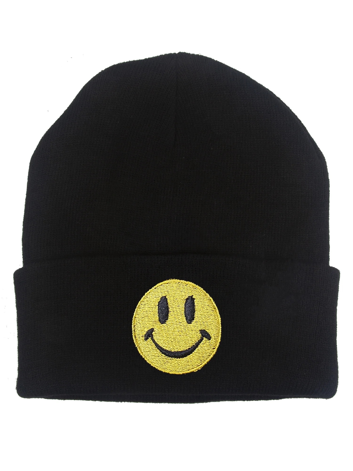Gravity Threads Smile Face Beanie - Classic - Black - Walmart.com | Walmart (US)