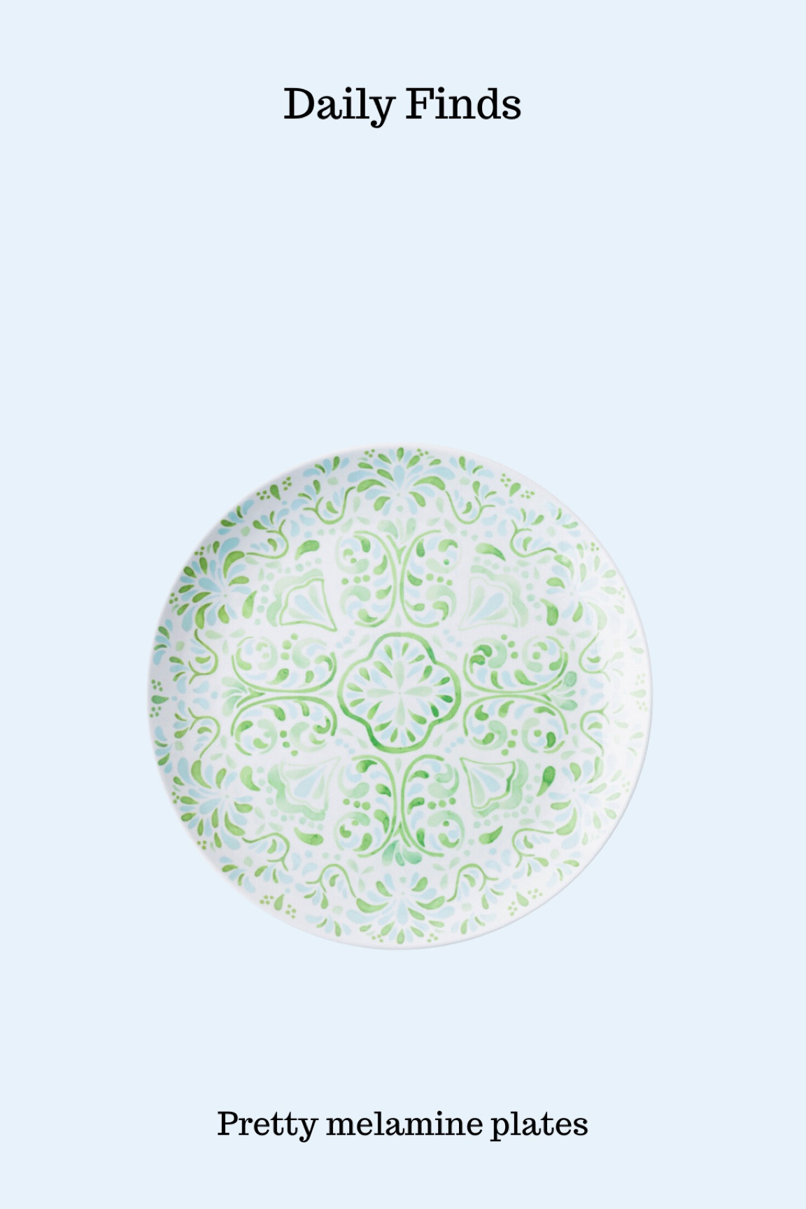 Pretty melamine plates 